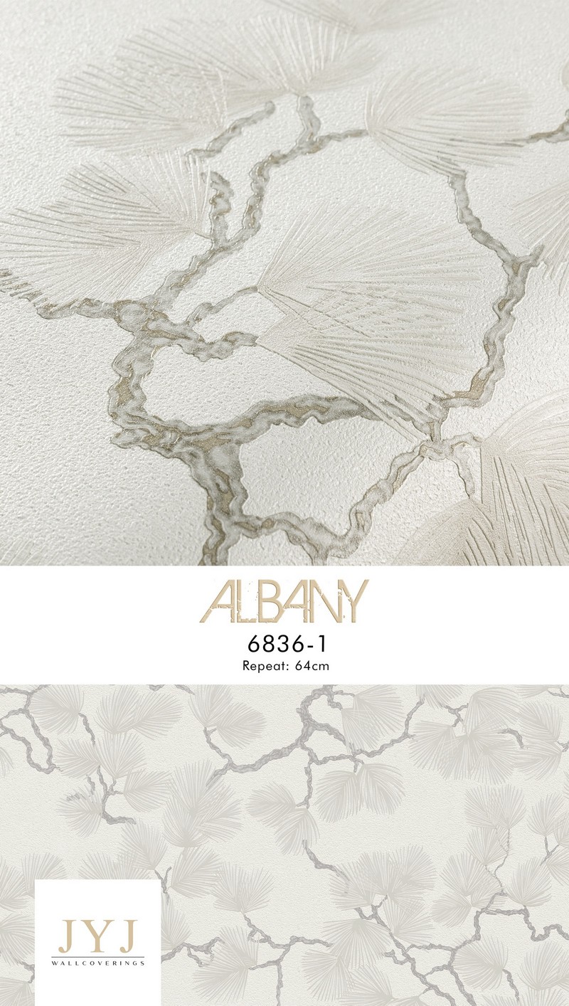Giấy dán tường Albany 6836-1 hình lá 
